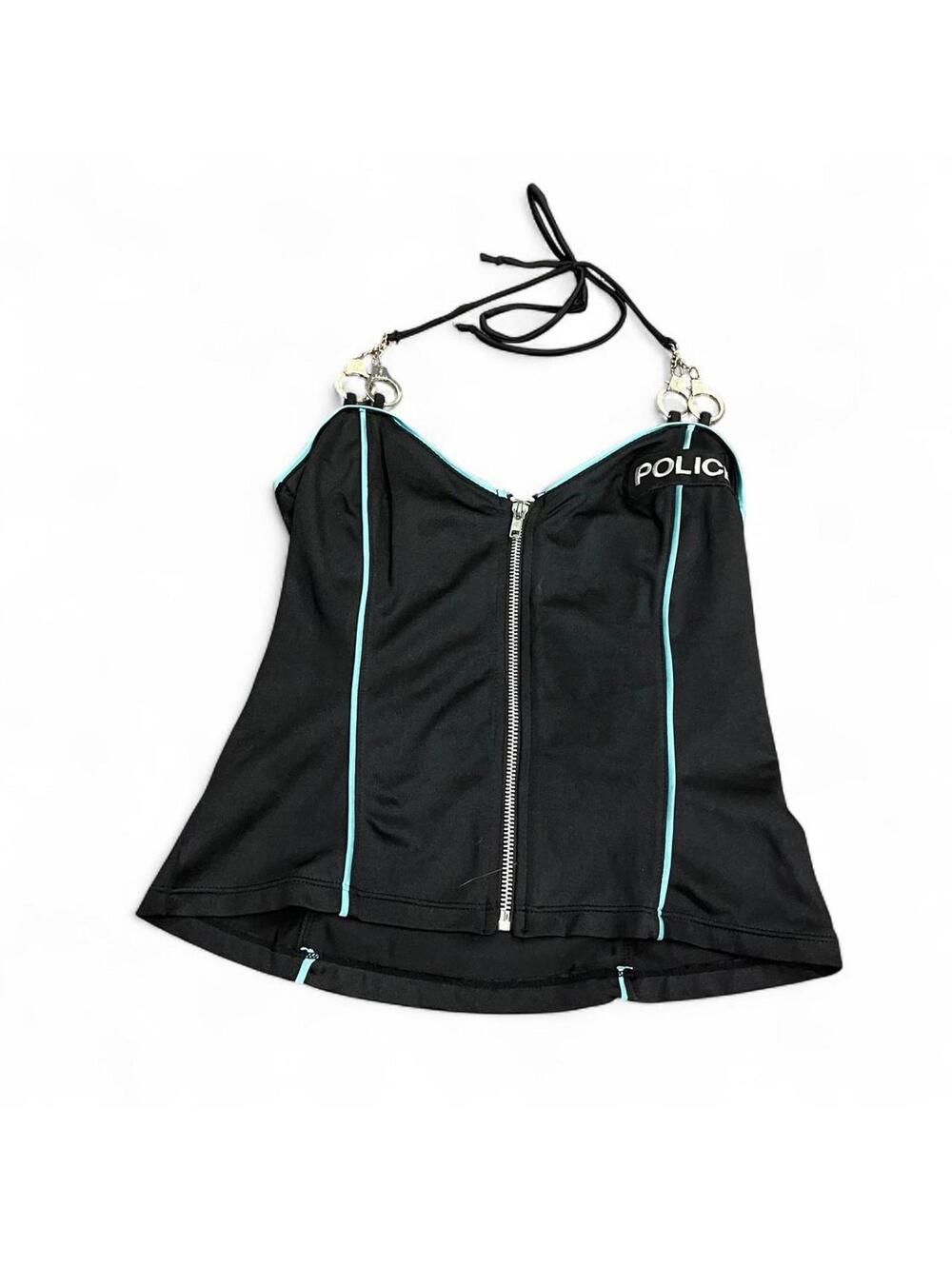 Foreplay halter police costume top